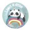 Plato Panda iridiscente 17cm x6 unidades.