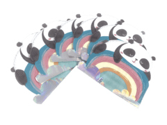 Servilleta Panda iridiscente x12 unidades