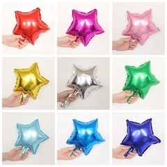 Globo estrella mediana 25cm aprox x1 unidad (7 opciones de color)
