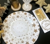 Plato de sitio de papel estrellas doradas x24 unidades