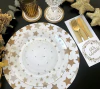 Plato de sitio de papel estrellas doradas x24 unidades
