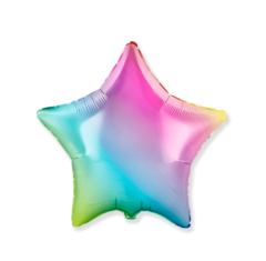 Globo corazón y estrella degradé pastel x1 unidad - comprar online