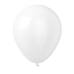 Globo blanco 12" x5 unidades