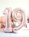 Globo número rosa bebé 32", 80cm aprox. - comprar online