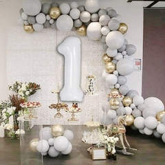 Globo número blanco gigante 40" 1mts aprox. - comprar online