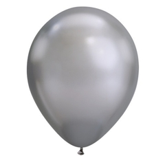 Globo plateado perlado 10" x5 unidades