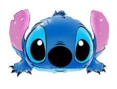 Globo Stitch celeste 65x45cm aprox