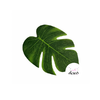 Hoja tropical de tela 15cm x5 unidades