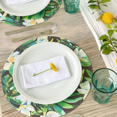 Plato de sitio de papel aquarela x24 unidades - comprar online