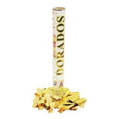 Lanza papelitos dorados 40cm
