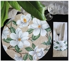 Plato de sitio de papel magnolias x24 unidades - comprar online