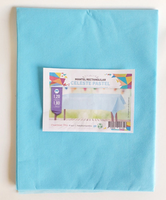 Mantel friselina celeste pastel 1,20 x 1,80mts - comprar online