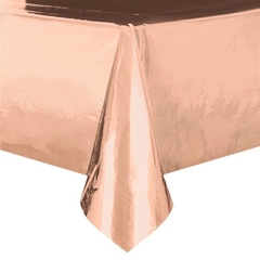 Mantel metalizado rosa gold 137cm x 183cm
