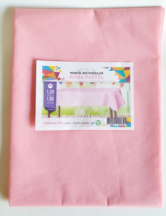 Mantel friselina rosa pastel 1,20 x 1,80mts - comprar online