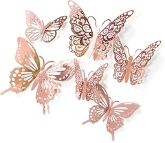 Mariposas de papel rosa gold - comprar online