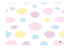 Individuales de papel nubes pastel x10 unidades (29cmx40cm)