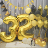 Globos números dorados 80cm 32" x1 unidad