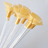 Palito porta globo glitter (dorado y plateado) 35cm x1 unidades