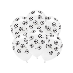 Globo de latex estampado x5 unidades fútbol