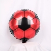 Globo pelota de fútbol roja y negra 45cm aprox