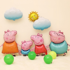 Globo Peppa, amigos y flia. (7 modelos para elegir)