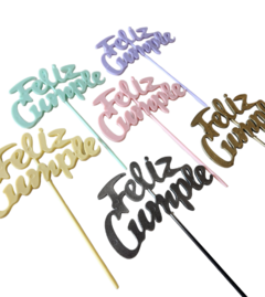 Topper feliz cumpleaños (15 opciones de color) - comprar online
