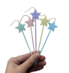 Set vela estrella pastel x5 unidades