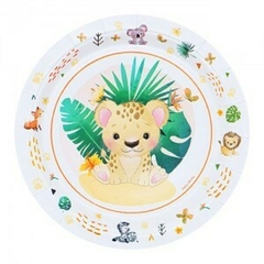 Plato animalitos salvajes x6 unidades