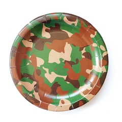 Plato camuflado x10 unidades