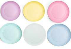 Plato bandeja 23cm x6 unidades (6 opciones de color) - comprar online