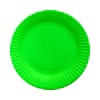 Plato liso verde flúo x8 unidades