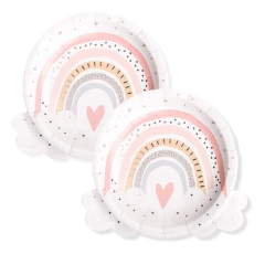 Plato Arcoíris Nórdico rosa x8 unidades - comprar online