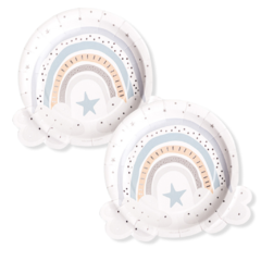 Plato Arcoíris Nórdico celeste x8 unidades - comprar online