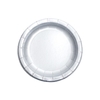 Plato plateado liso x6 unidades