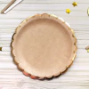 Plato kraft borde dorado x8 unidades