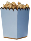 Cajitas pochocleras celeste pastel contorno dorado x8 unidades