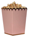 Cajitas pochocleras rosa pastel contorno dorado x8 unidades