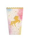 Cajita pochoclera unicornio degradee x6 unidades