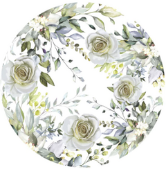 Plato de sitio rosas blancas x24 unidades