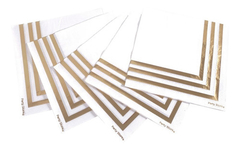 Servilleta blanca borde dorado x12 unidades - comprar online