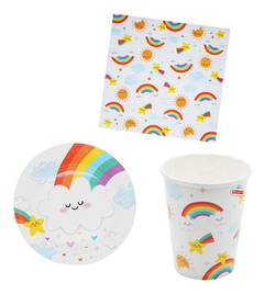 Plato Nube y Arcoiris x6 unidades - comprar online