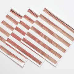 Servilleta blanca rayas metalizadas gold rosé x20 unidades