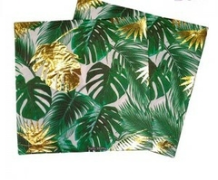 Servilleta hojas de palmera gold x12 unidades - comprar online