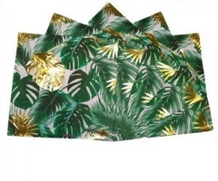 Servilleta hojas de palmera gold x12 unidades