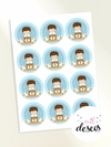 Sticker Comunión Nene x12