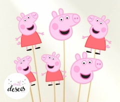 Set Toppers x9 Peppa Pig