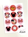Sticker Minnie rojo x12