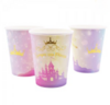 Vaso de papel castillo de princesa x6 unidades