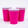 Vaso fucsia liso laminado x6 unidades
