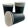 Vaso negro liso x10 unidades